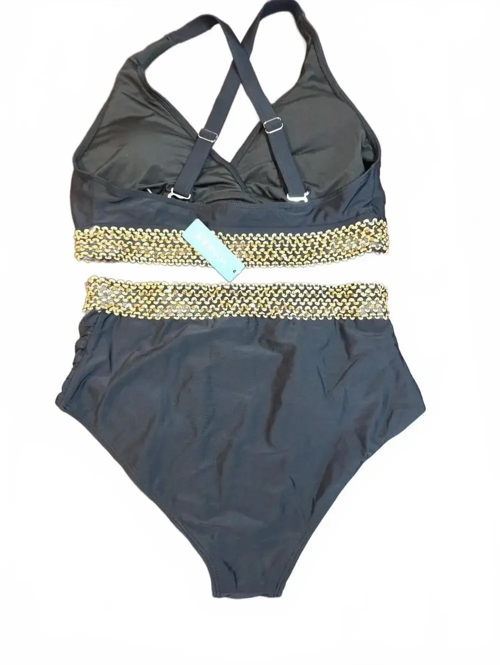 Yonique Womens Sz 12W Bikini High Waisted Swimsuits Two Piece Bathing Suits NWT